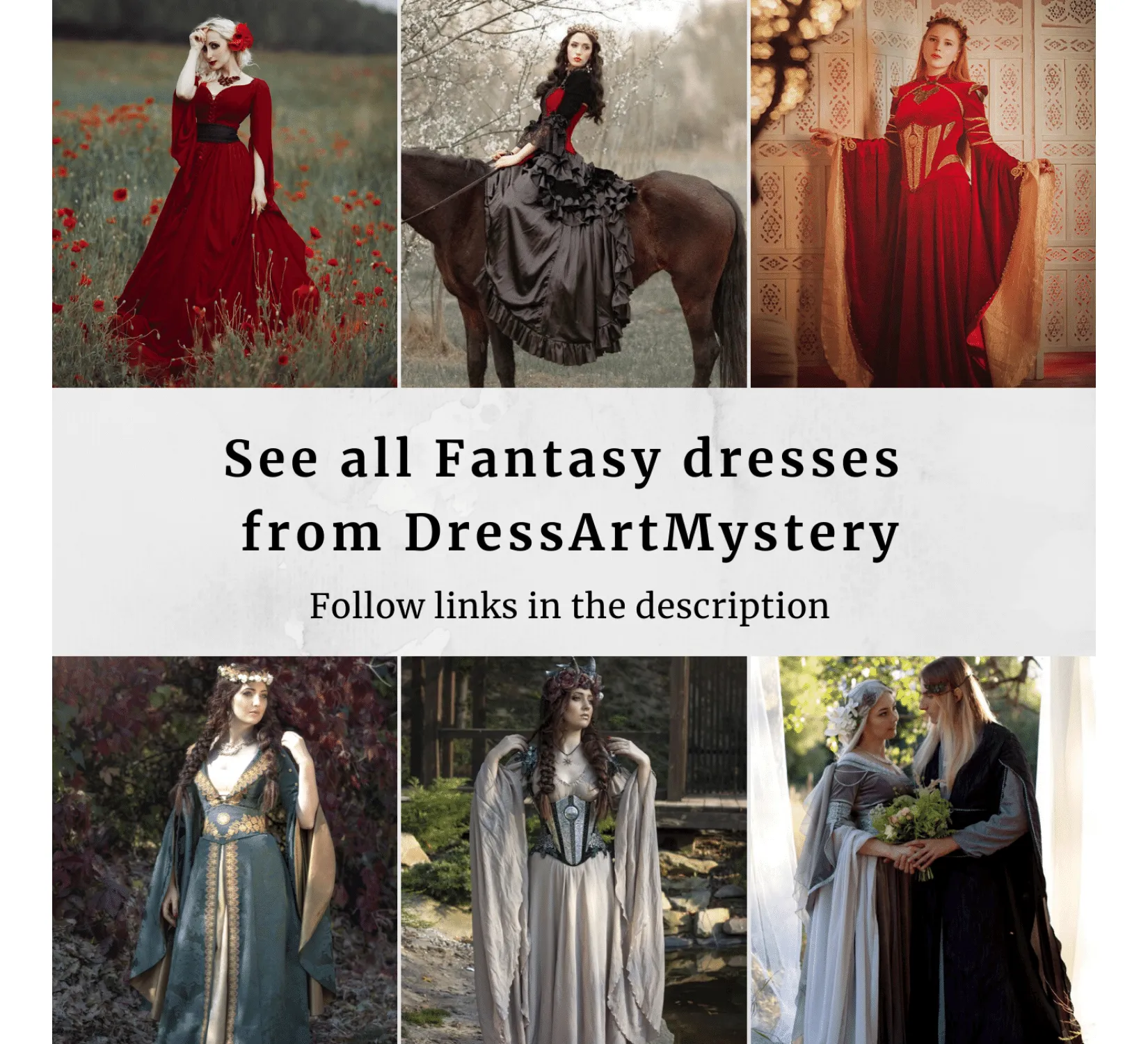 Dark Fantasy dress with corset, Vampire gown