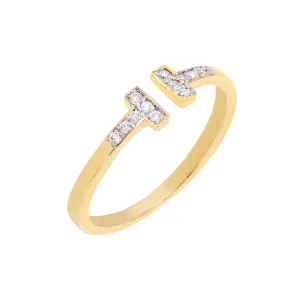 Diamond Bar Ring 14K