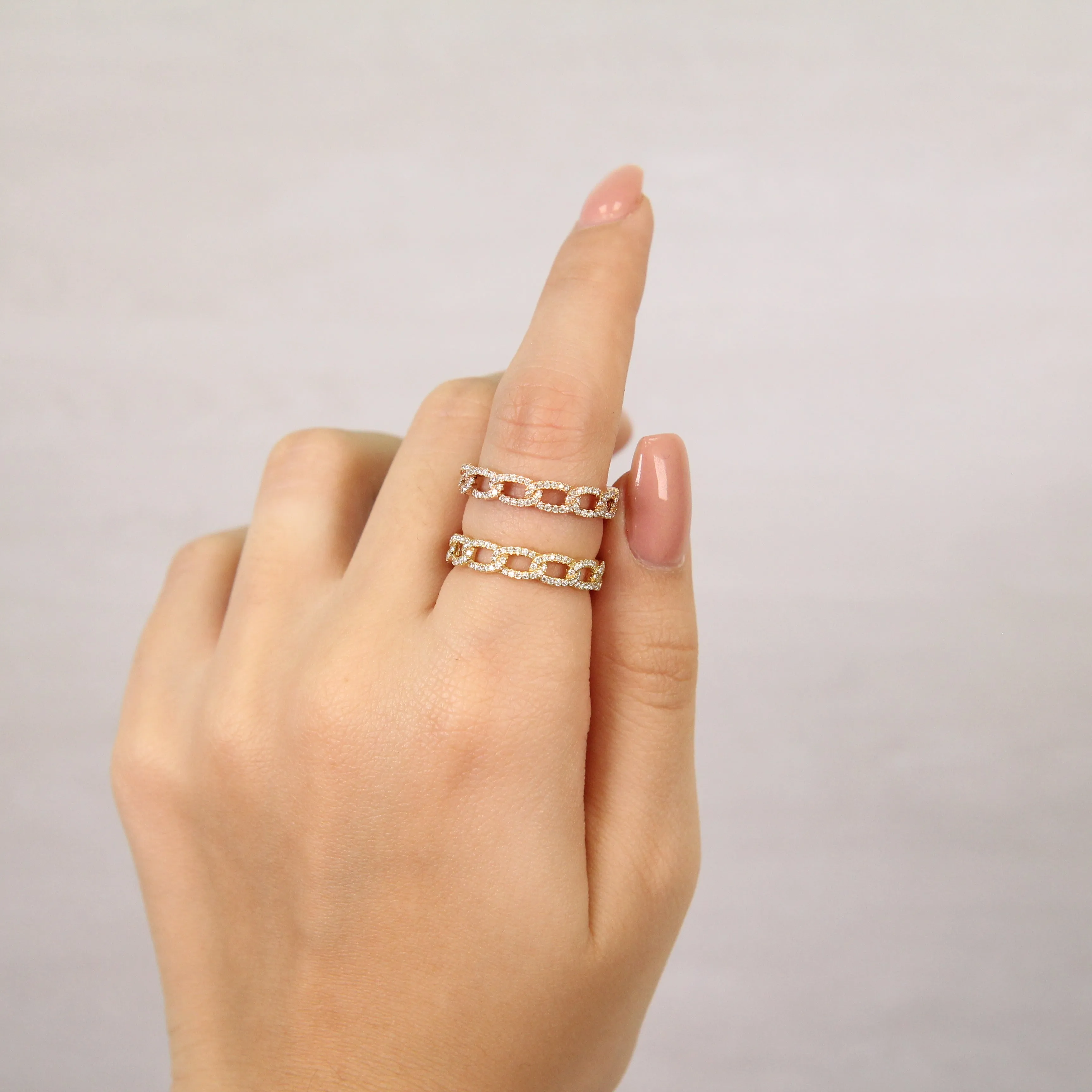 Diamond Eternity Link Ring