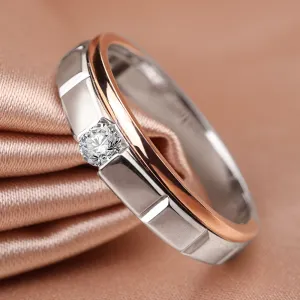 Diamond Wedding Matching Couple Rings