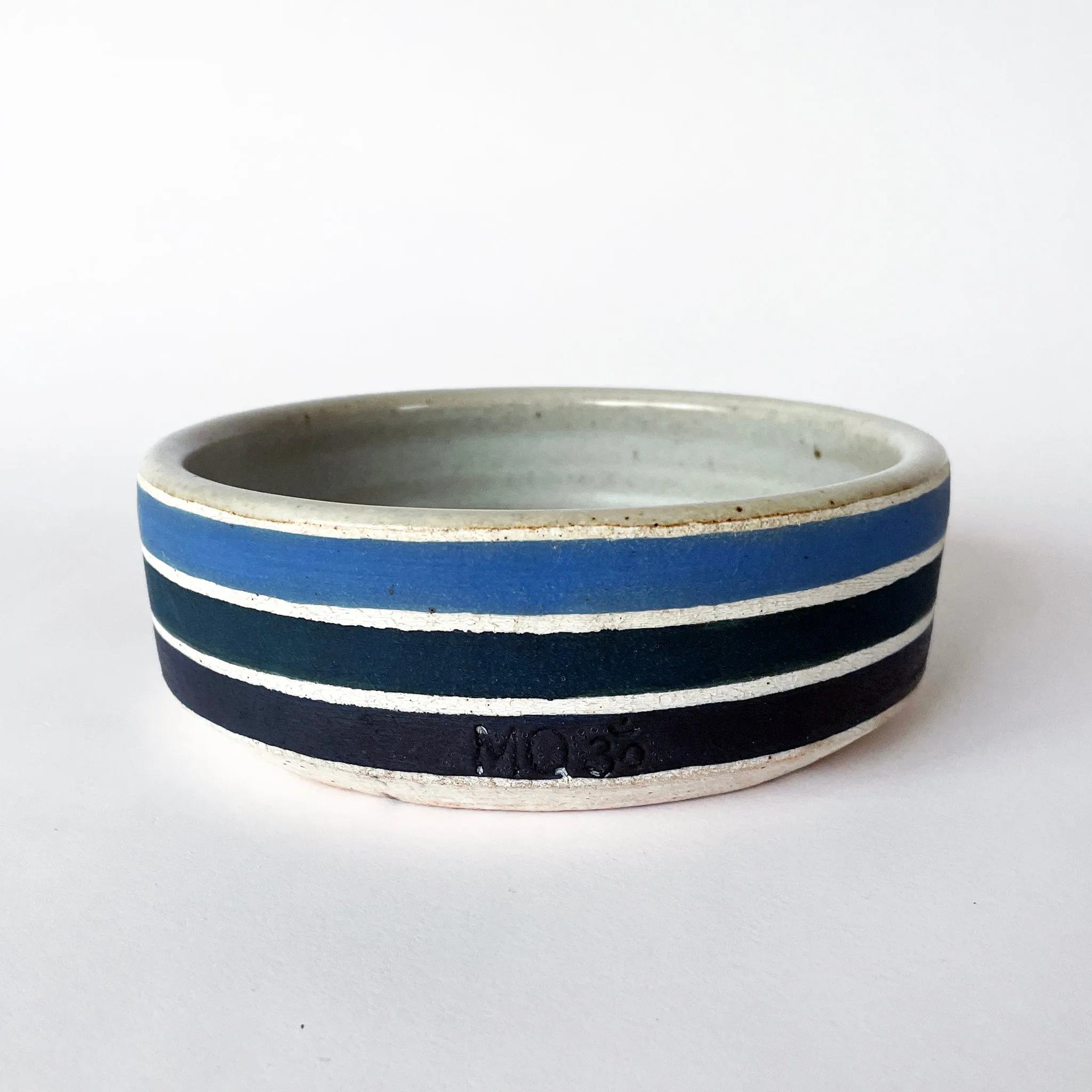 Dog Bowl: Rings Blue