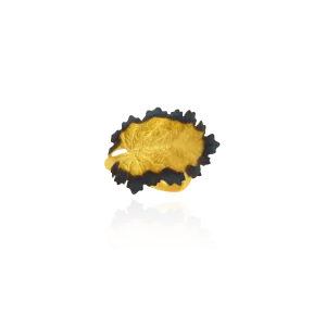 Ember Glowing Leaf Ring