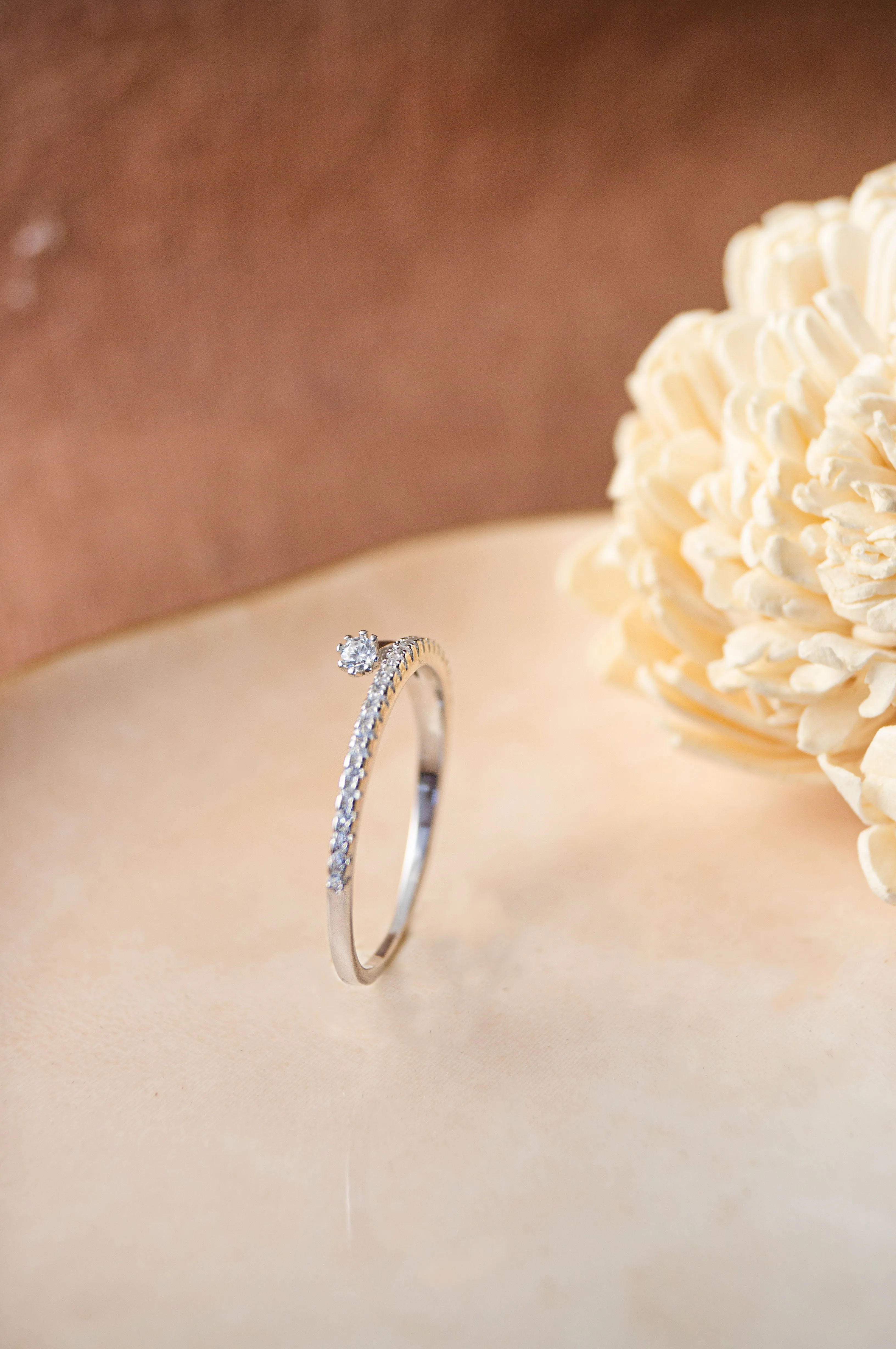 Eternity Ring With A Twist Rose Gold Plated Sterling Silver Band Ring