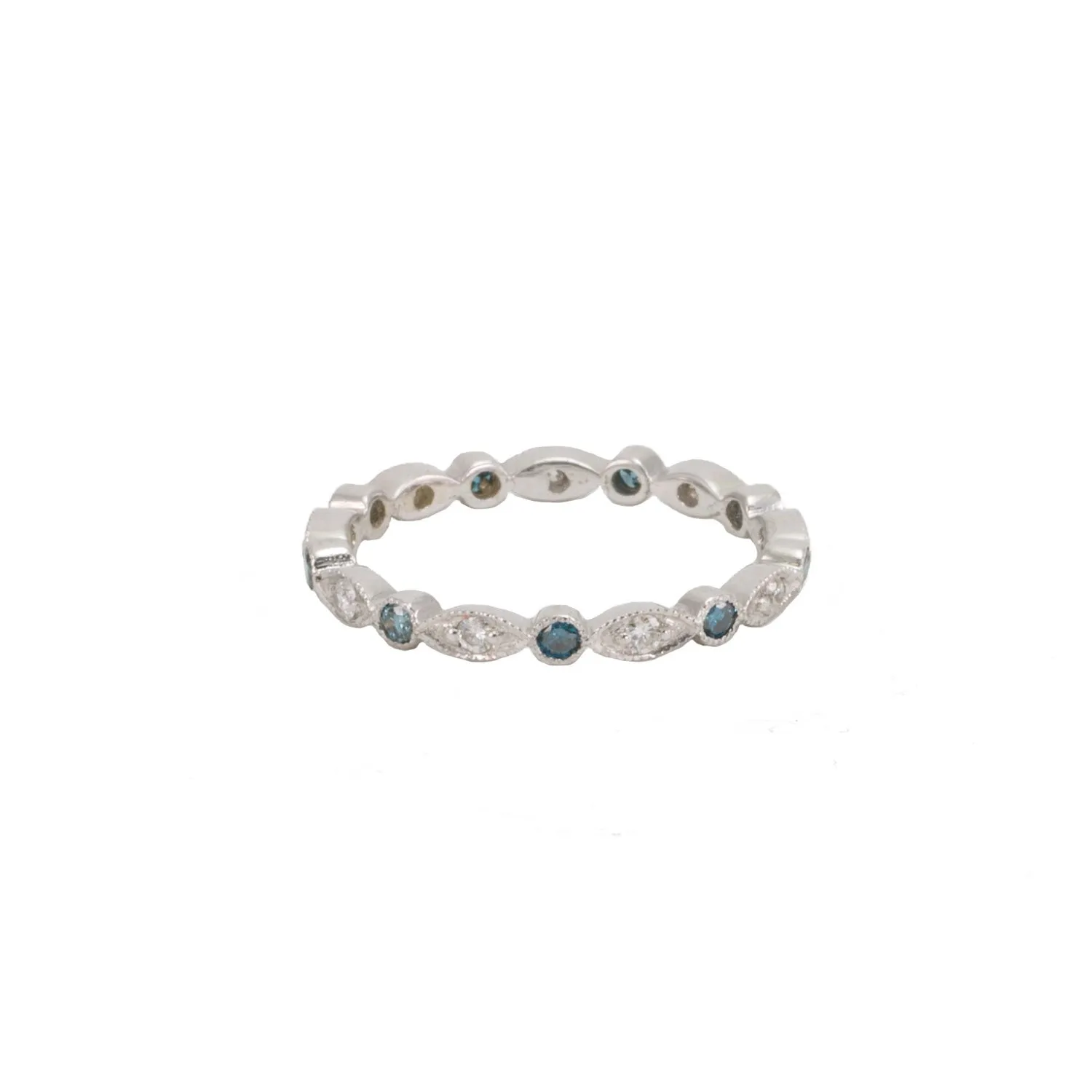 Fancy White & Blue Diamond Ring