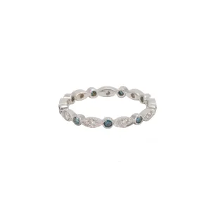 Fancy White & Blue Diamond Ring