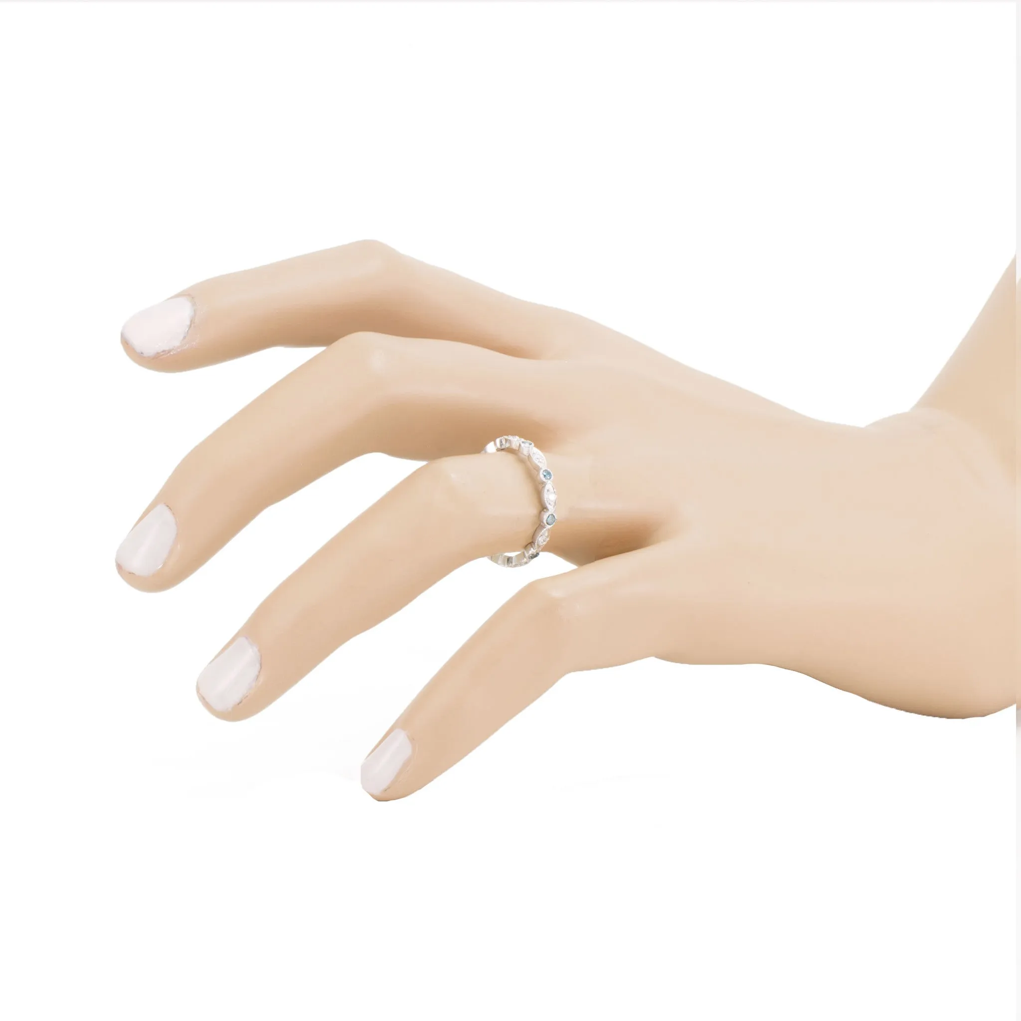 Fancy White & Blue Diamond Ring