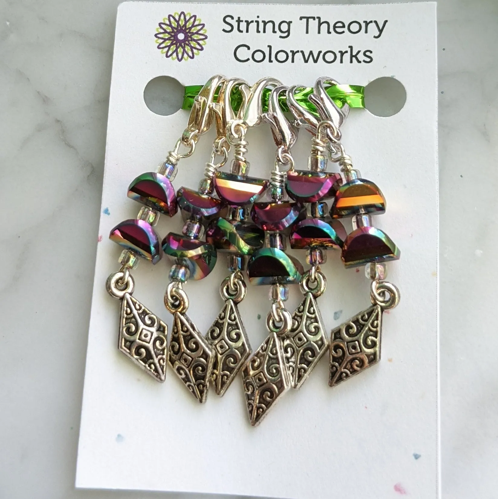 Filigree Diamond Stitch Markers