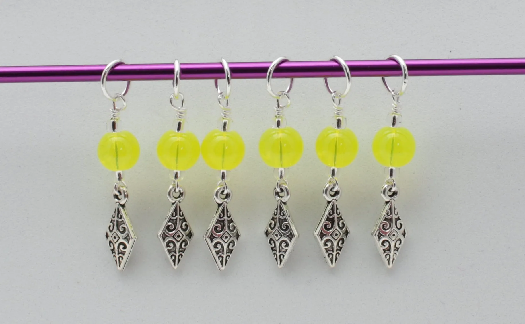Filigree Diamond Stitch Markers