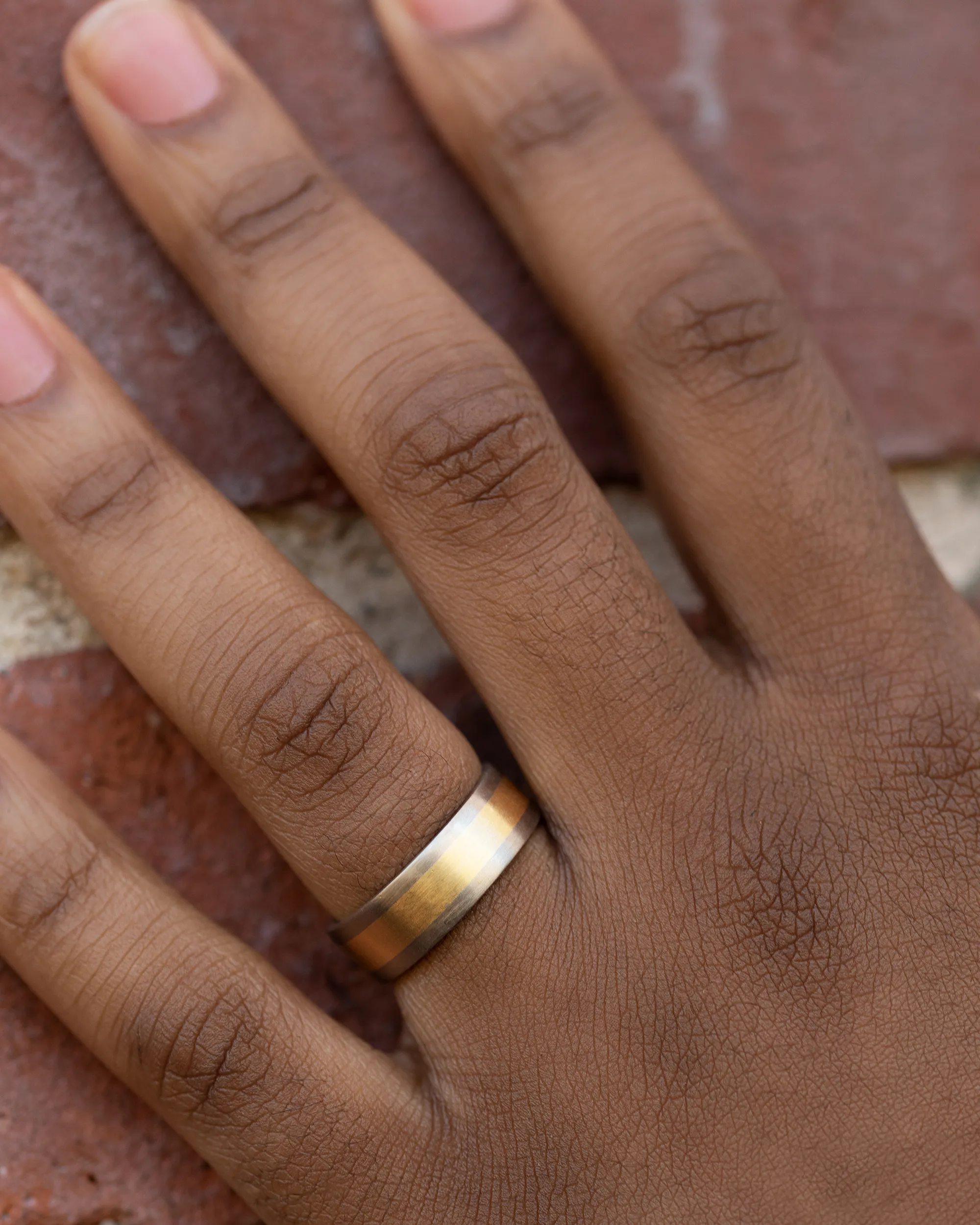 Flat Band / 7mm Wide Two Tone