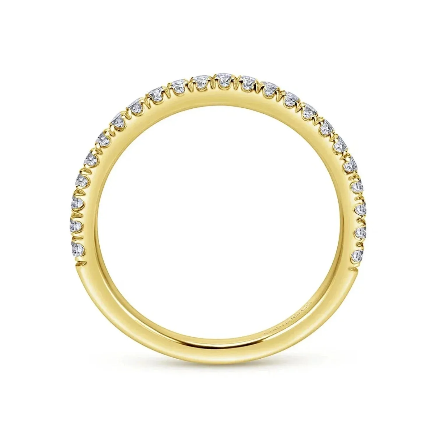 Gabriel & Co. "Erica" Round Cut Shared Prong Diamond Wedding Band