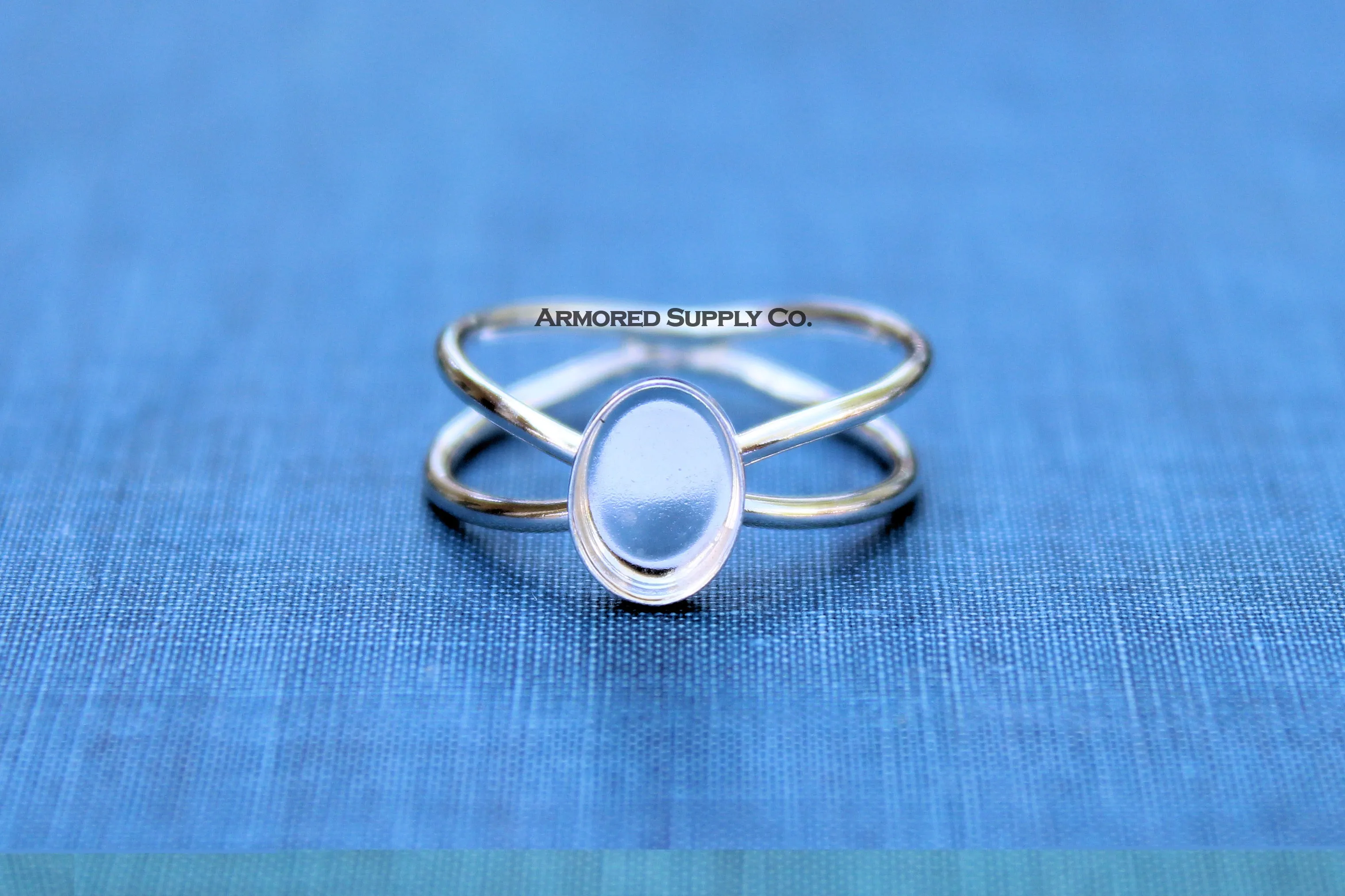 Galaxy Plain Oval Bezel Cup Ring blank Setting