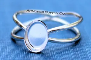 Galaxy Plain Oval Bezel Cup Ring blank Setting