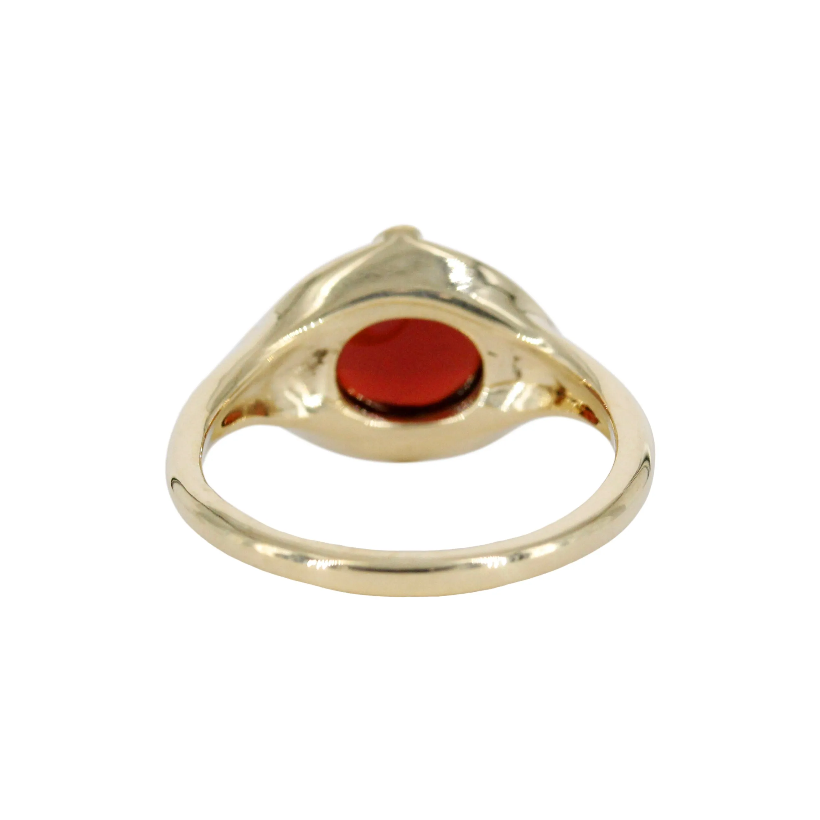 Garnet "En Cabochon" Claw Ring