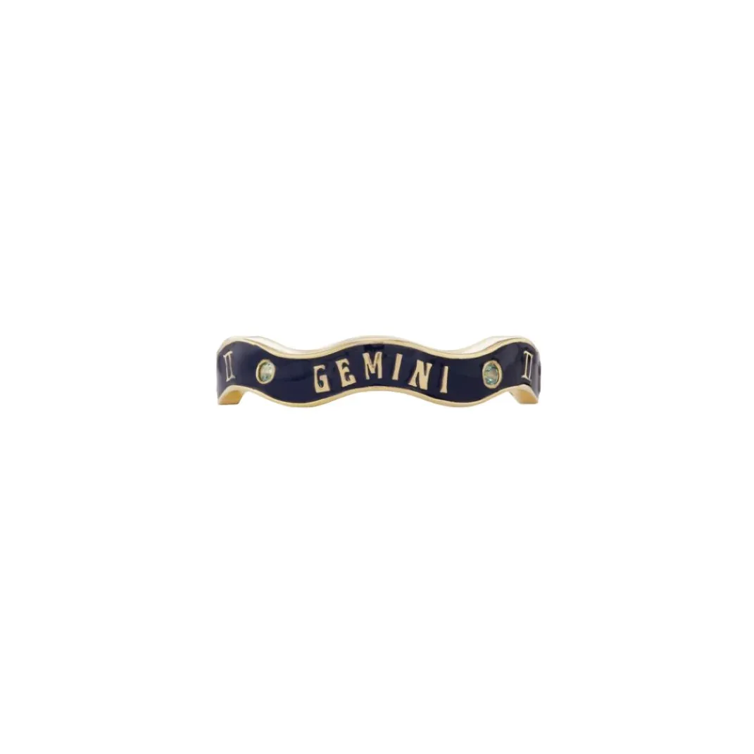 Gemini Zodiac Enamel Wave Band III