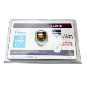 Genuine Nordson® 322018 Single Orifice Straight Saturn Nozzle - .018 Orifice x .050 Engagement