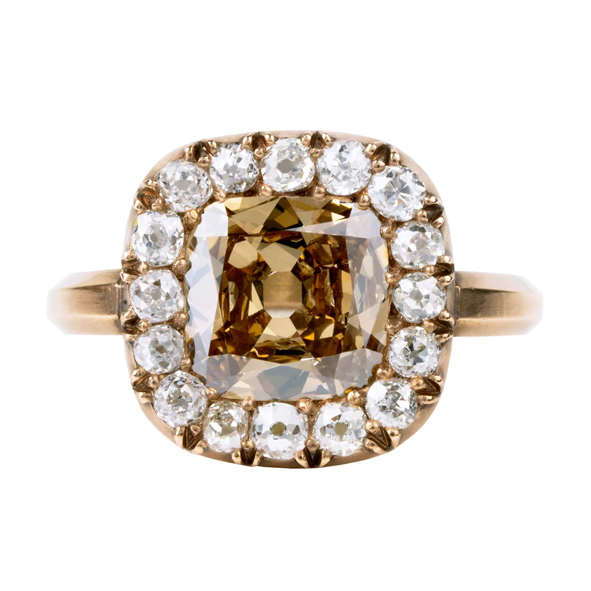 Georgian Inspired Old Mine Cut Diamond Ring