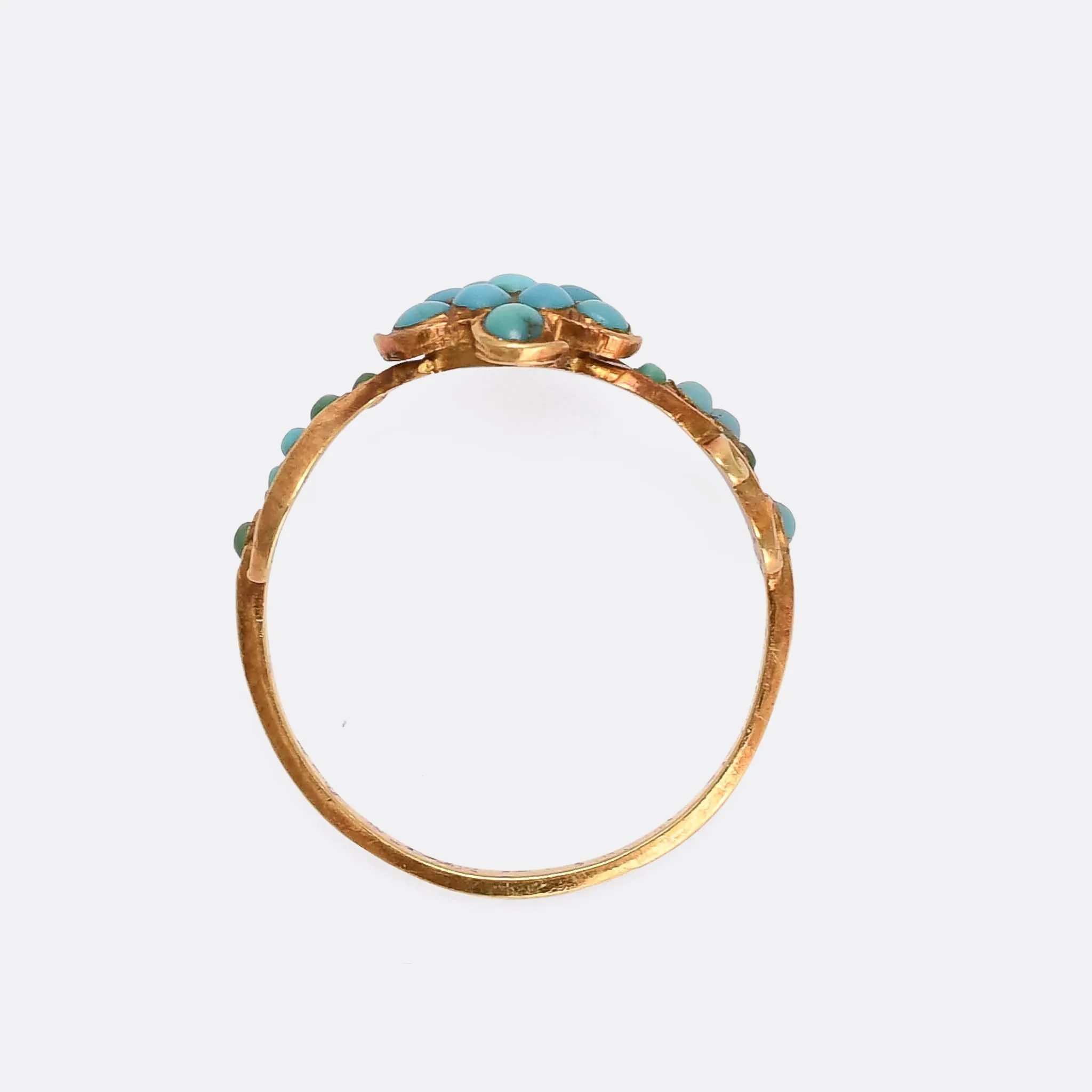 Georgian Turquoise Grape Bunch Cluster Ring