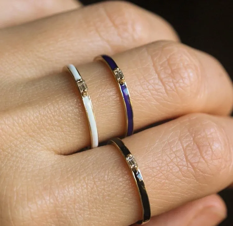 Gold & ENAMEL RINGS