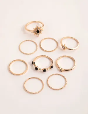 Gold Celestial Star Ring Pack