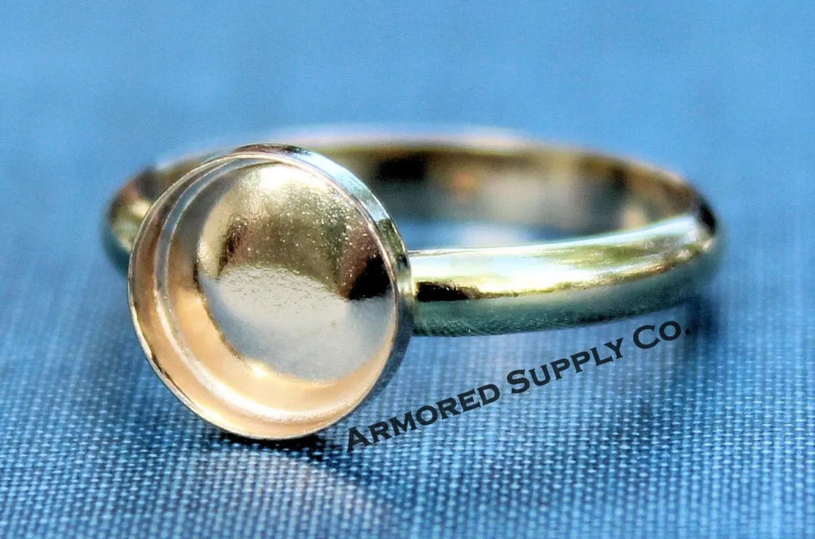 Gold Filled 12mm Bezel comfort Ring band blank