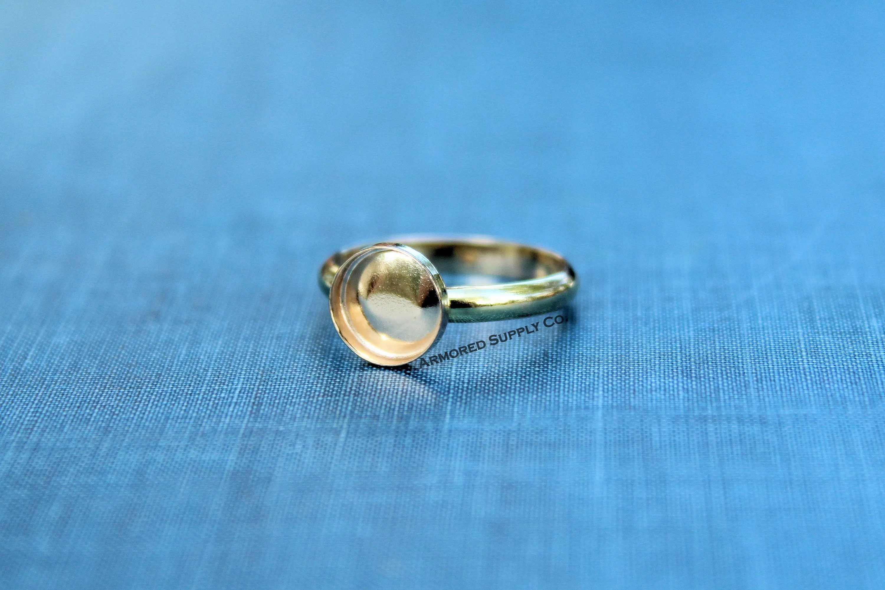 Gold Filled 12mm Bezel comfort Ring band blank