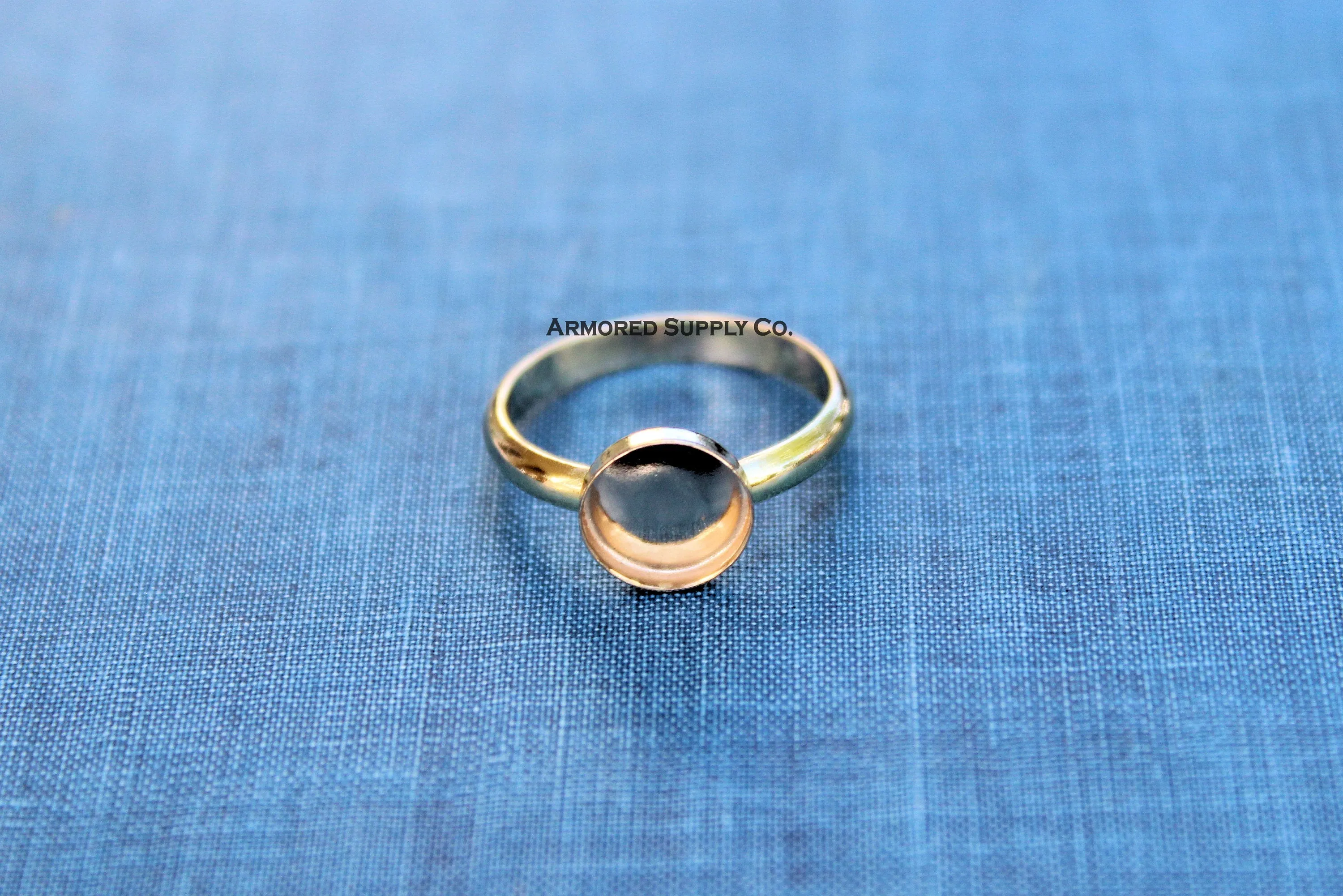 Gold Filled 12mm Bezel comfort Ring band blank