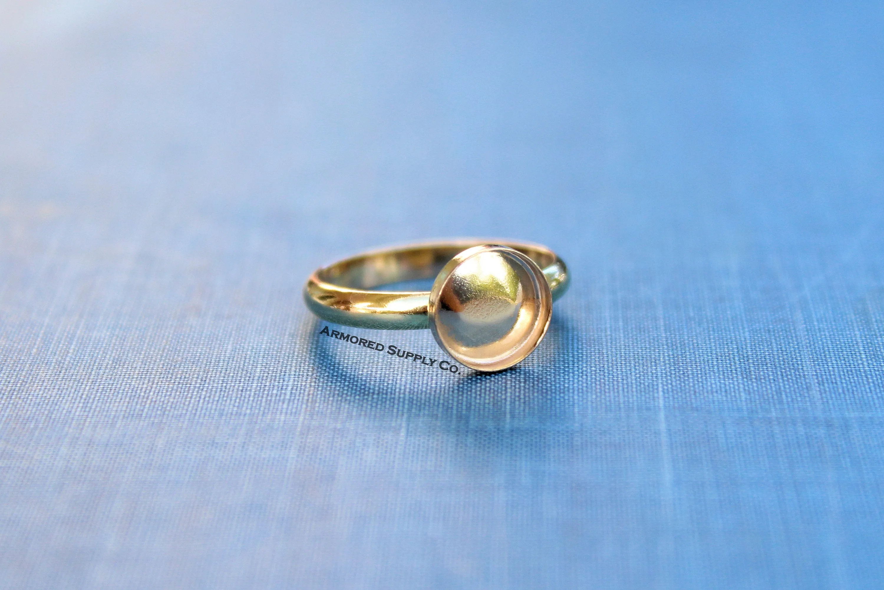 Gold Filled 12mm Bezel comfort Ring band blank