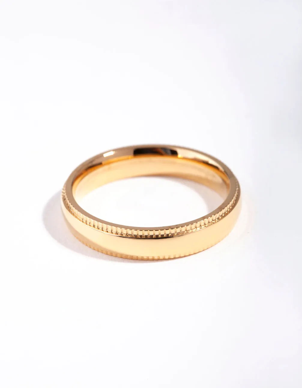 Gold Plated Surgical Steel Simple Band Ring
