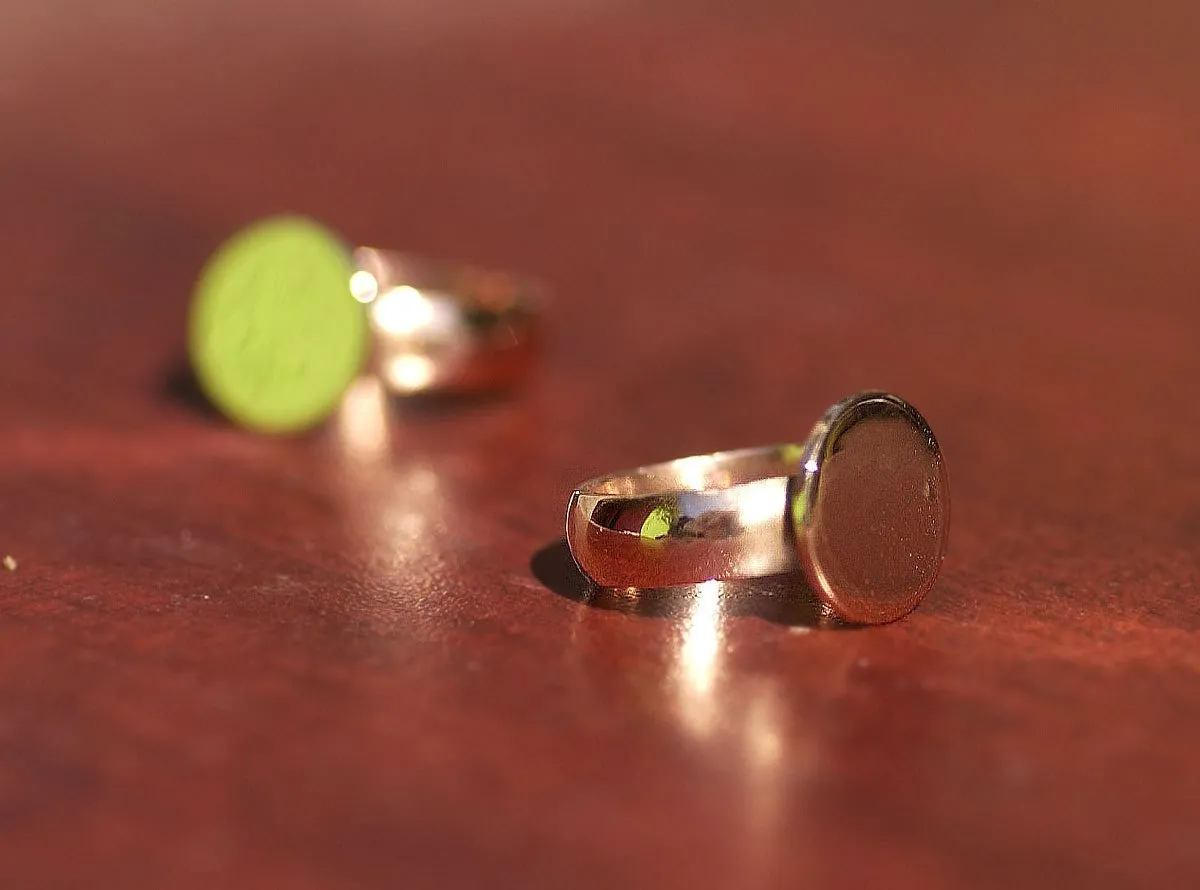 Handmade Blank Ring - 12mm Round Glue Pad