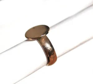 Handmade Blank Ring - 12mm Round Glue Pad