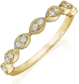 Henri Daussi Twisted Diamond Wedding Band