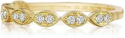 Henri Daussi Twisted Diamond Wedding Band
