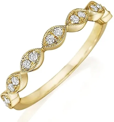 Henri Daussi Twisted Diamond Wedding Band
