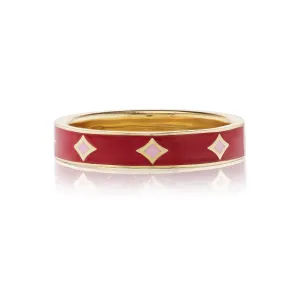Hollywood Red Diamond Quad Cocktail Band Ring