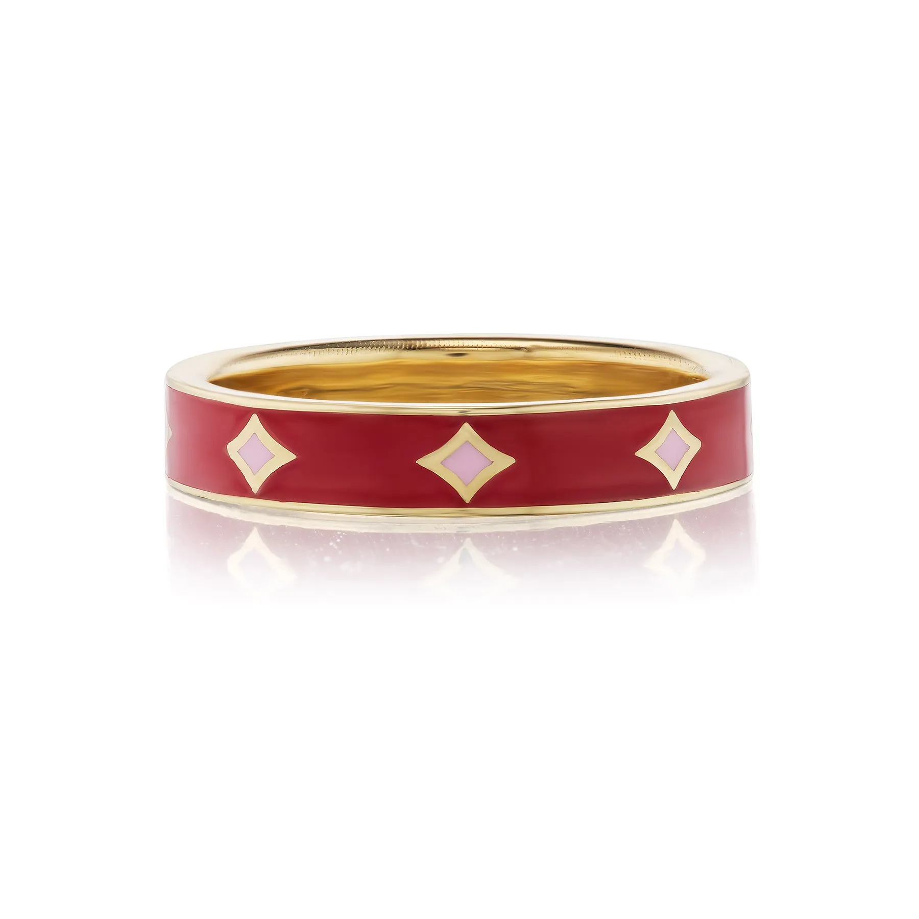 Hollywood Red Diamond Quad Cocktail Band Ring