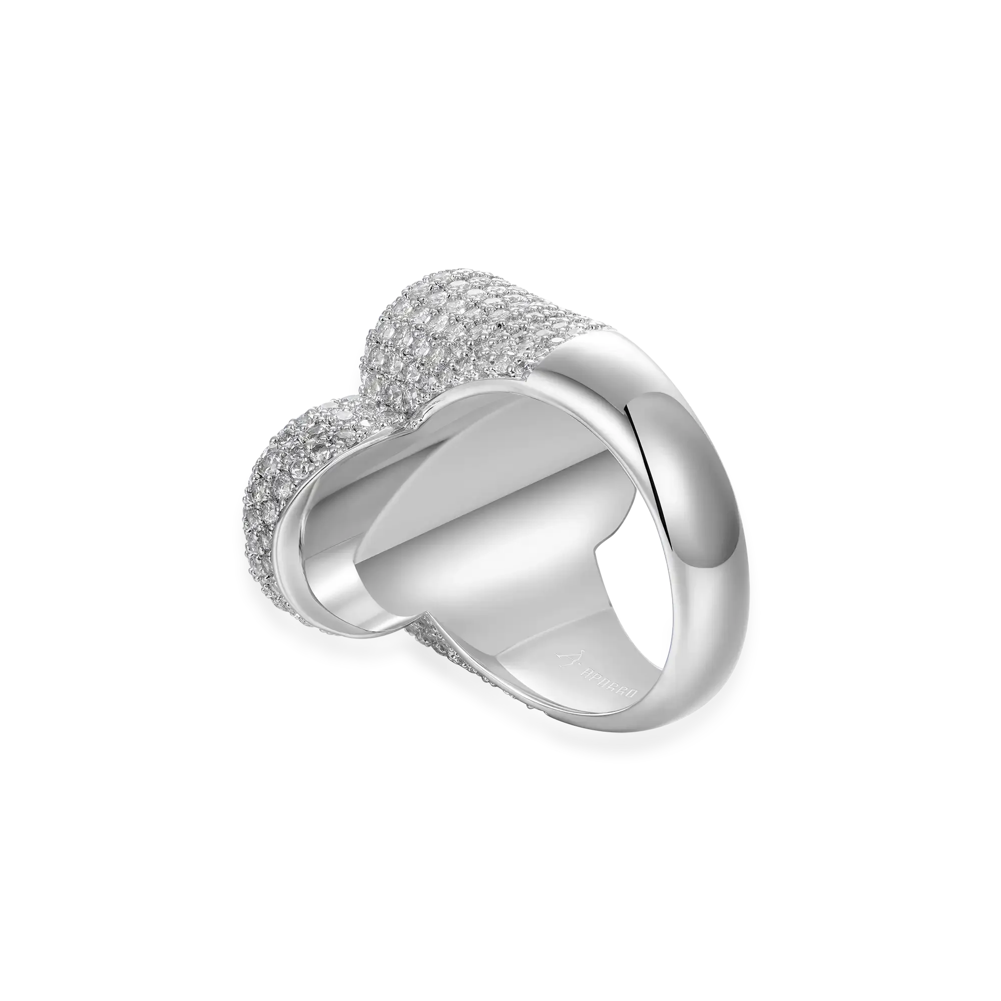 Iced Vitraux Vintage Rose Window Cross Ring