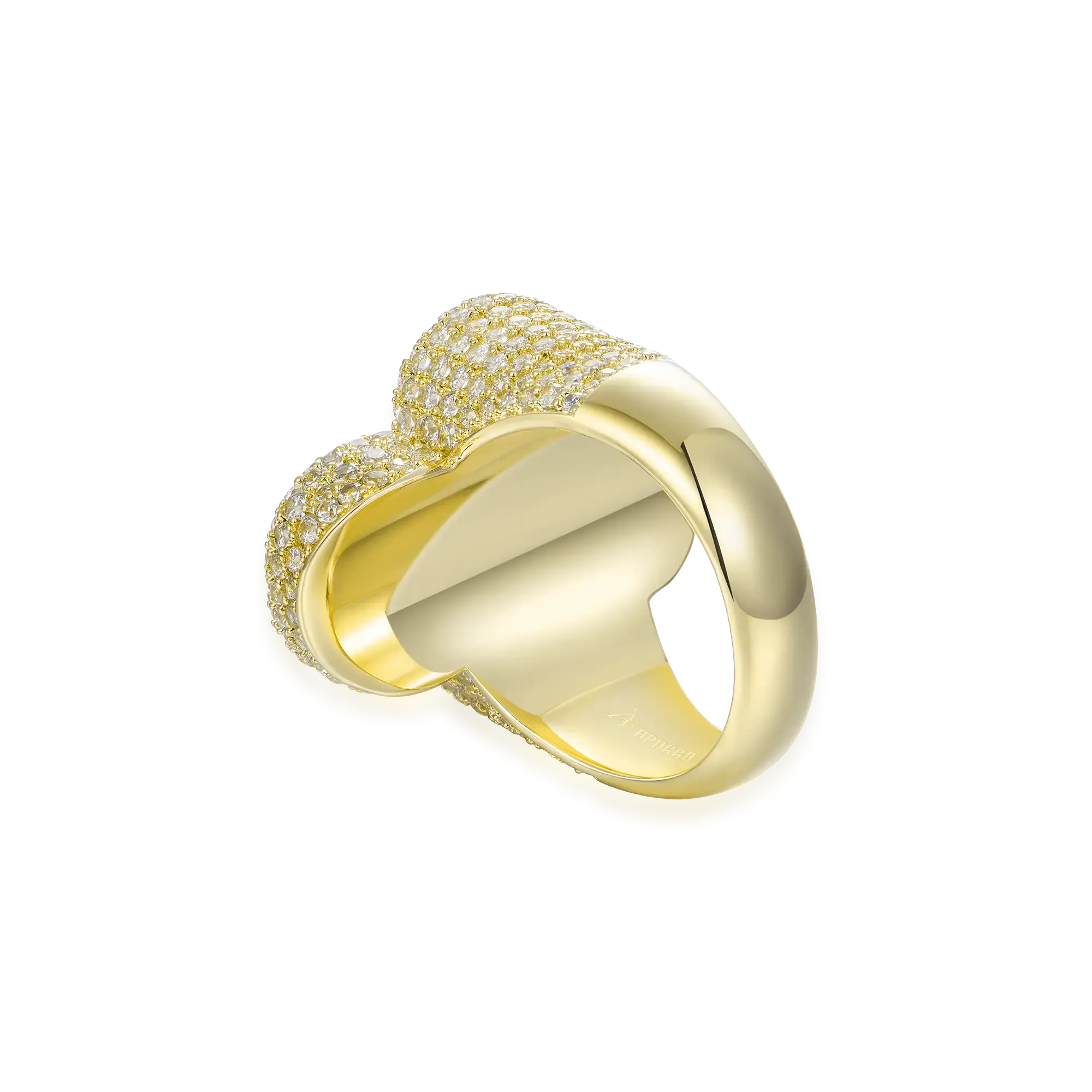 Iced Vitraux Vintage Rose Window Cross Ring