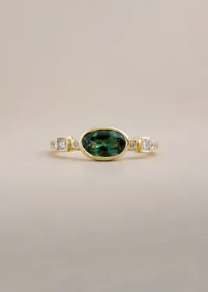 In Stock | Hikaru Ring No.12 - Oval Green Australian Sapphire