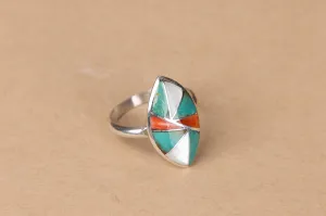 Inlay with Sterling Silver Rings