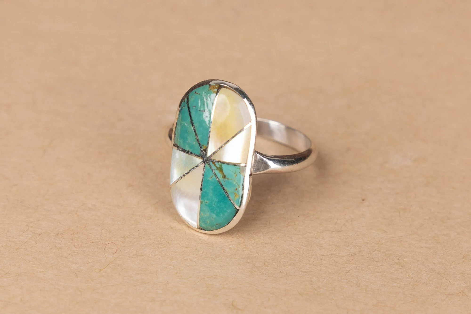 Inlay with Sterling Silver Rings