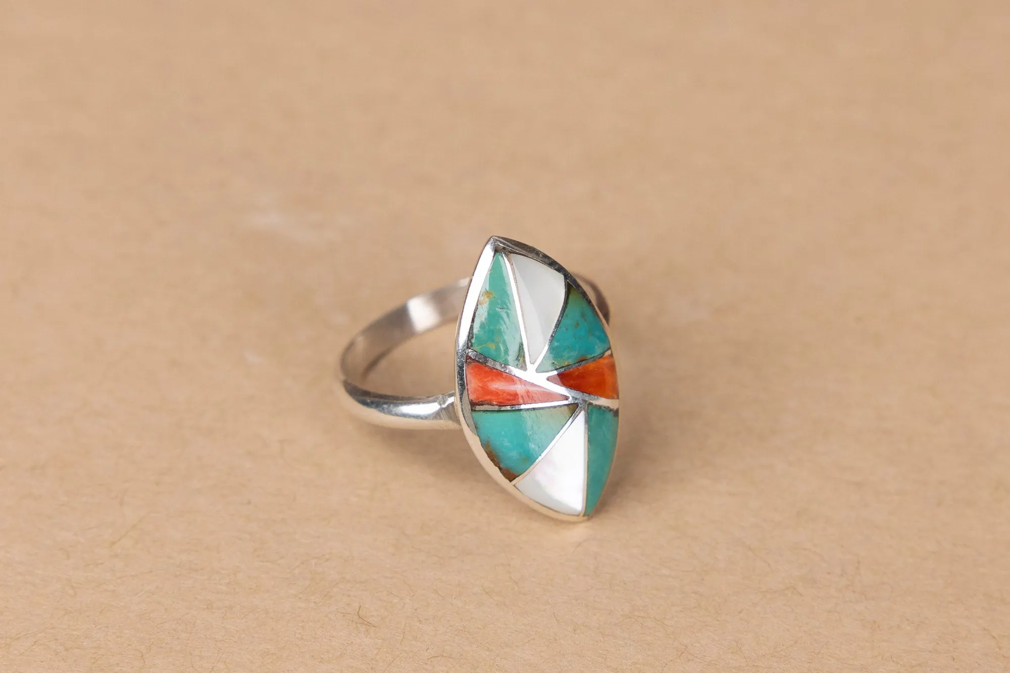 Inlay with Sterling Silver Rings