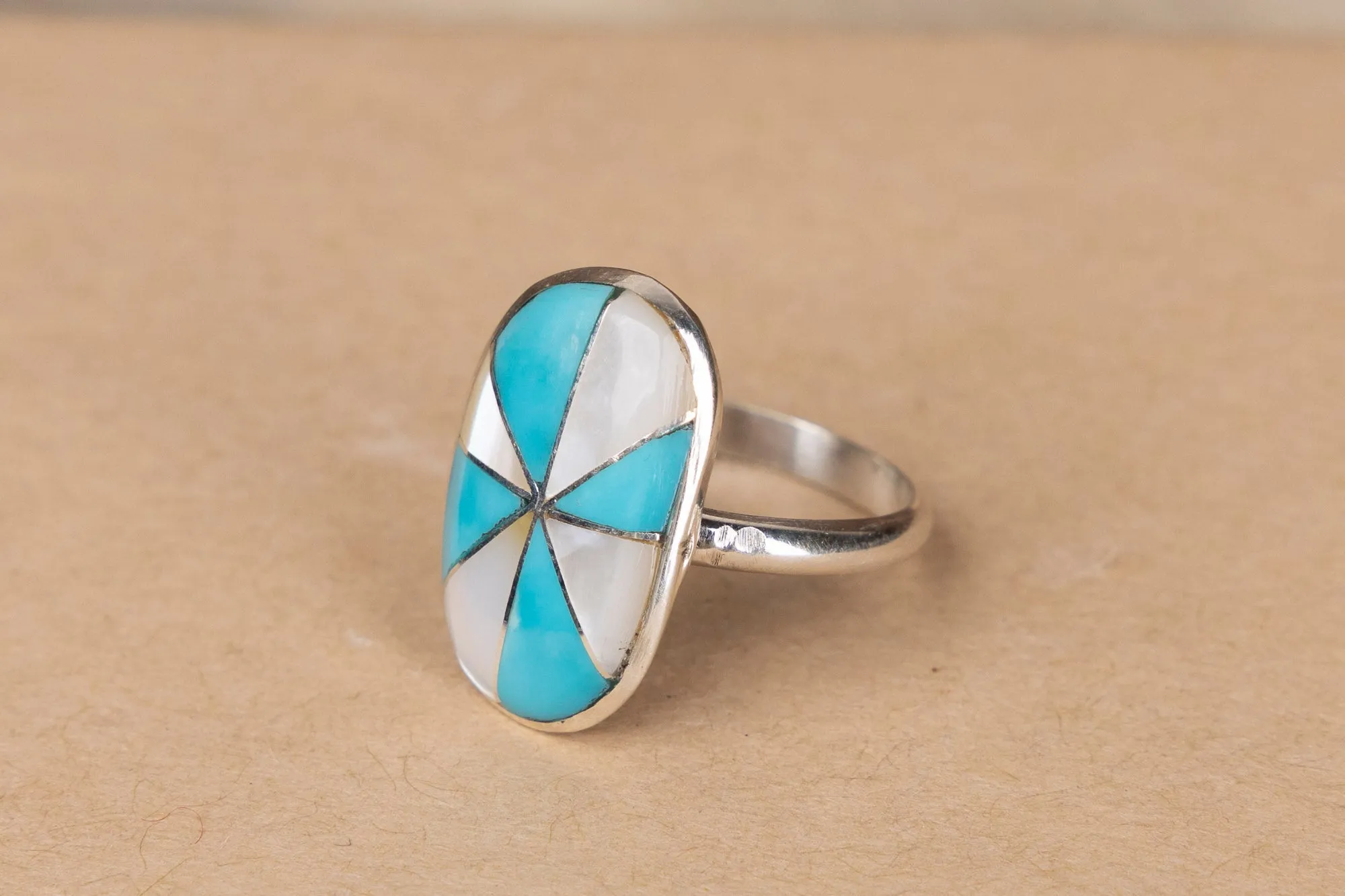Inlay with Sterling Silver Rings
