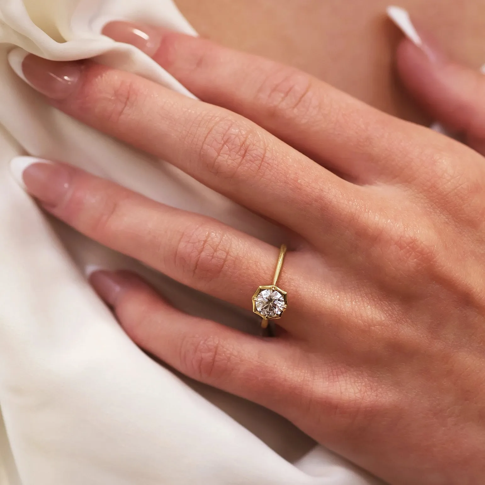 Jade Trau Clara Round Solitaire Ring