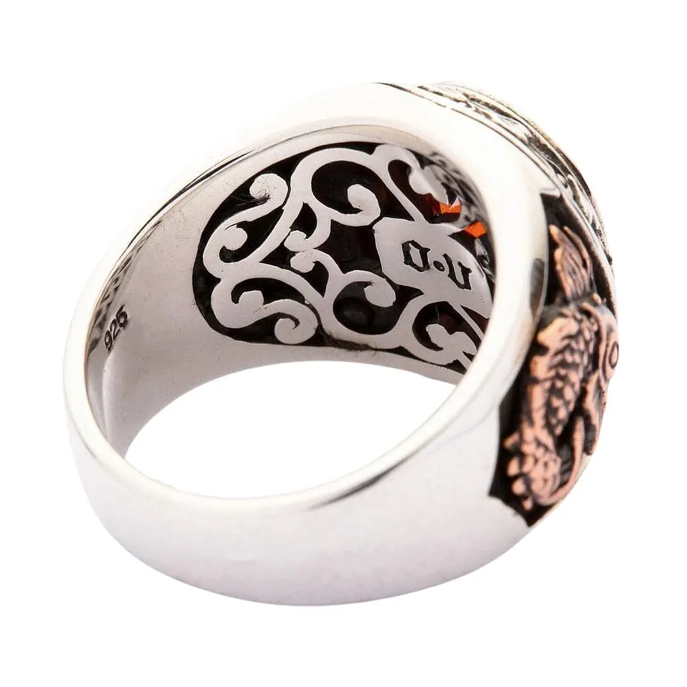 Japanese Fortune Maneki-Neko Cat Sterling Silver Ring