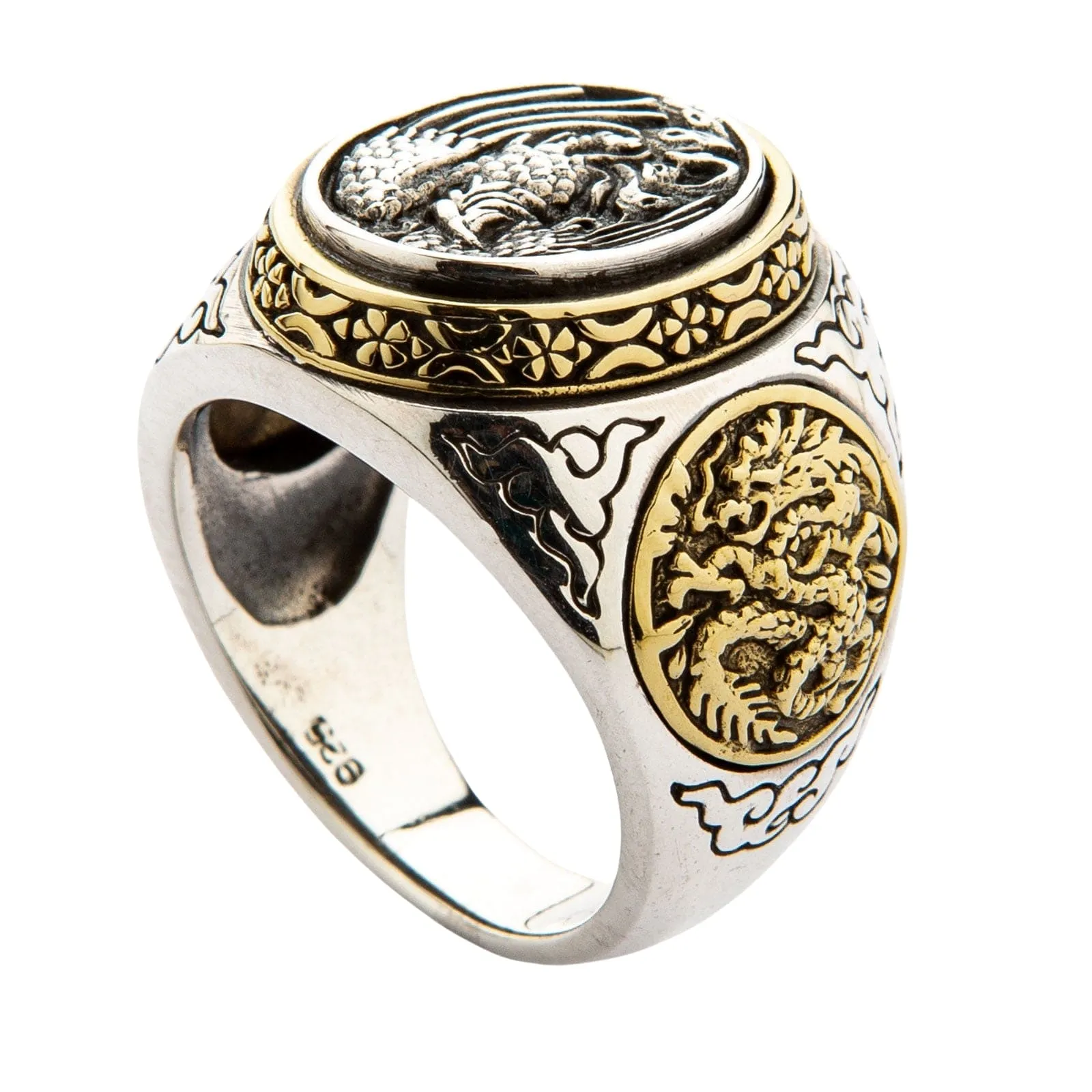 Japanese Phenix Sterling Silver Gothic Ring