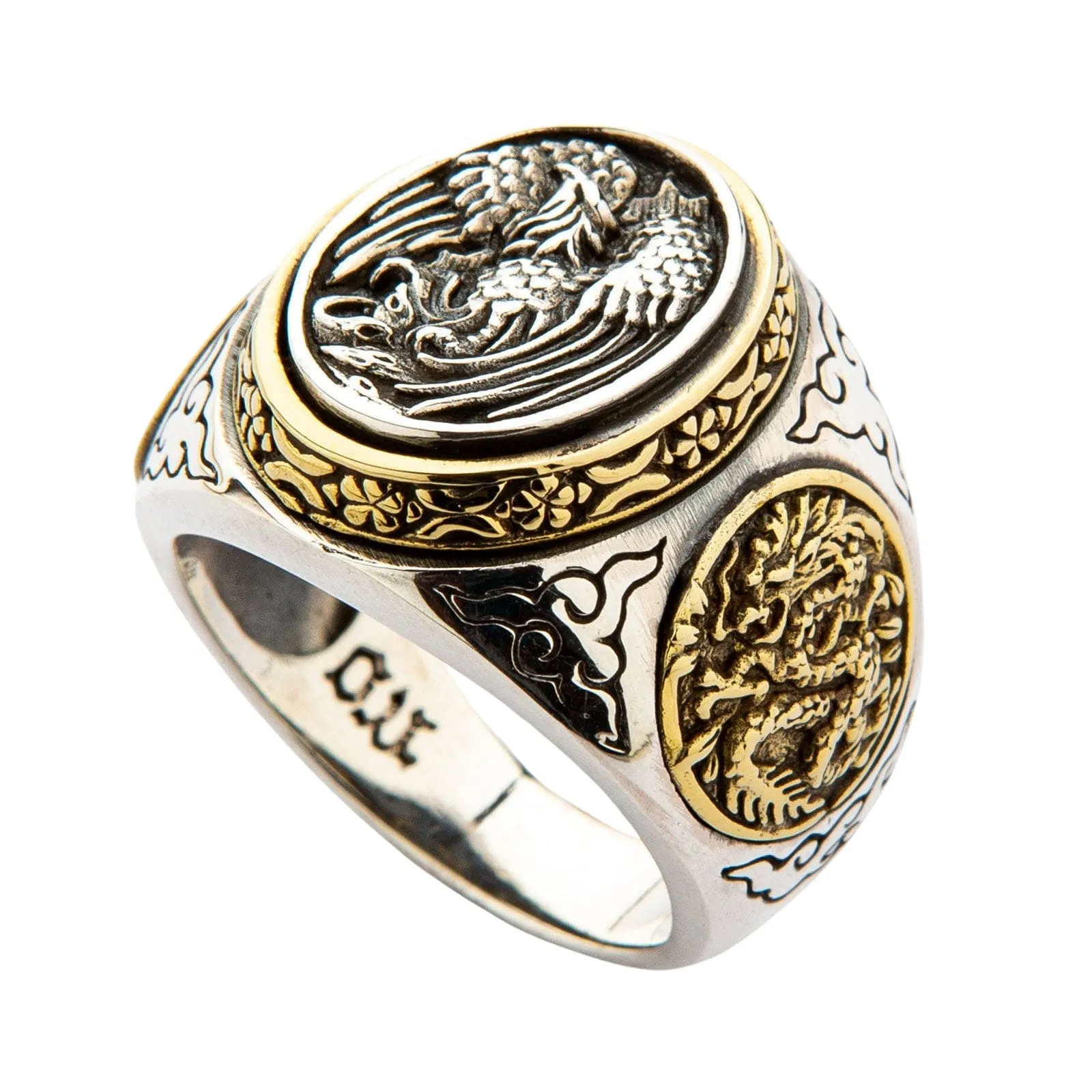 Japanese Phenix Sterling Silver Gothic Ring