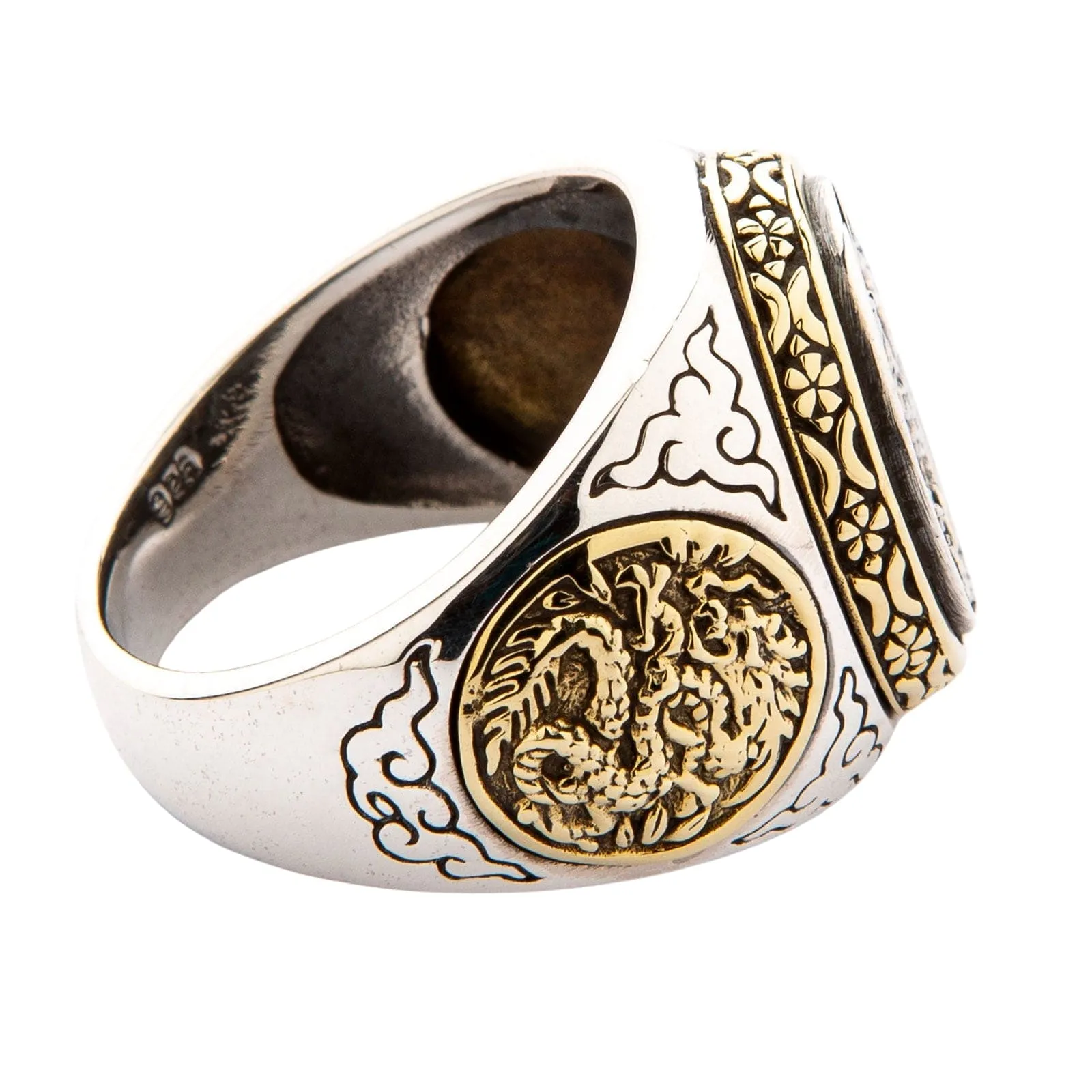 Japanese Phenix Sterling Silver Gothic Ring