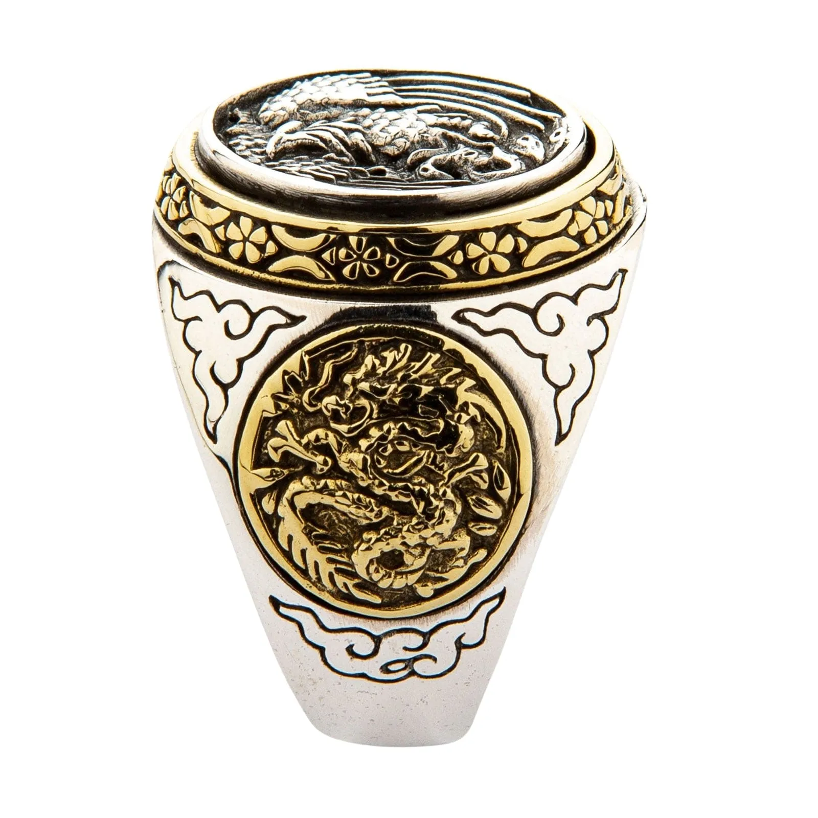 Japanese Phenix Sterling Silver Gothic Ring