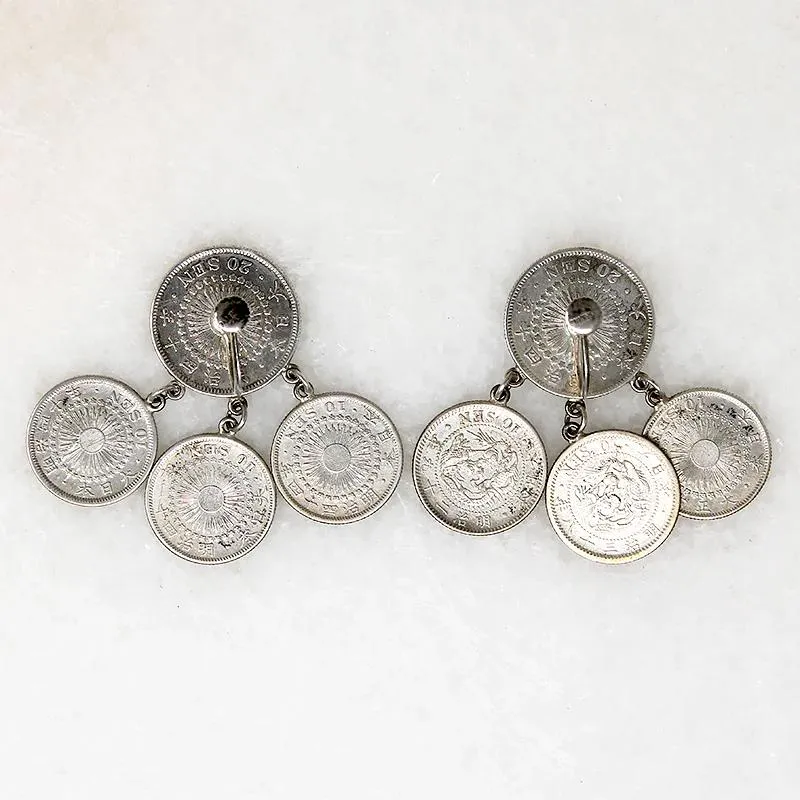 Japanese Sen Coin Bracelet & Earring Set