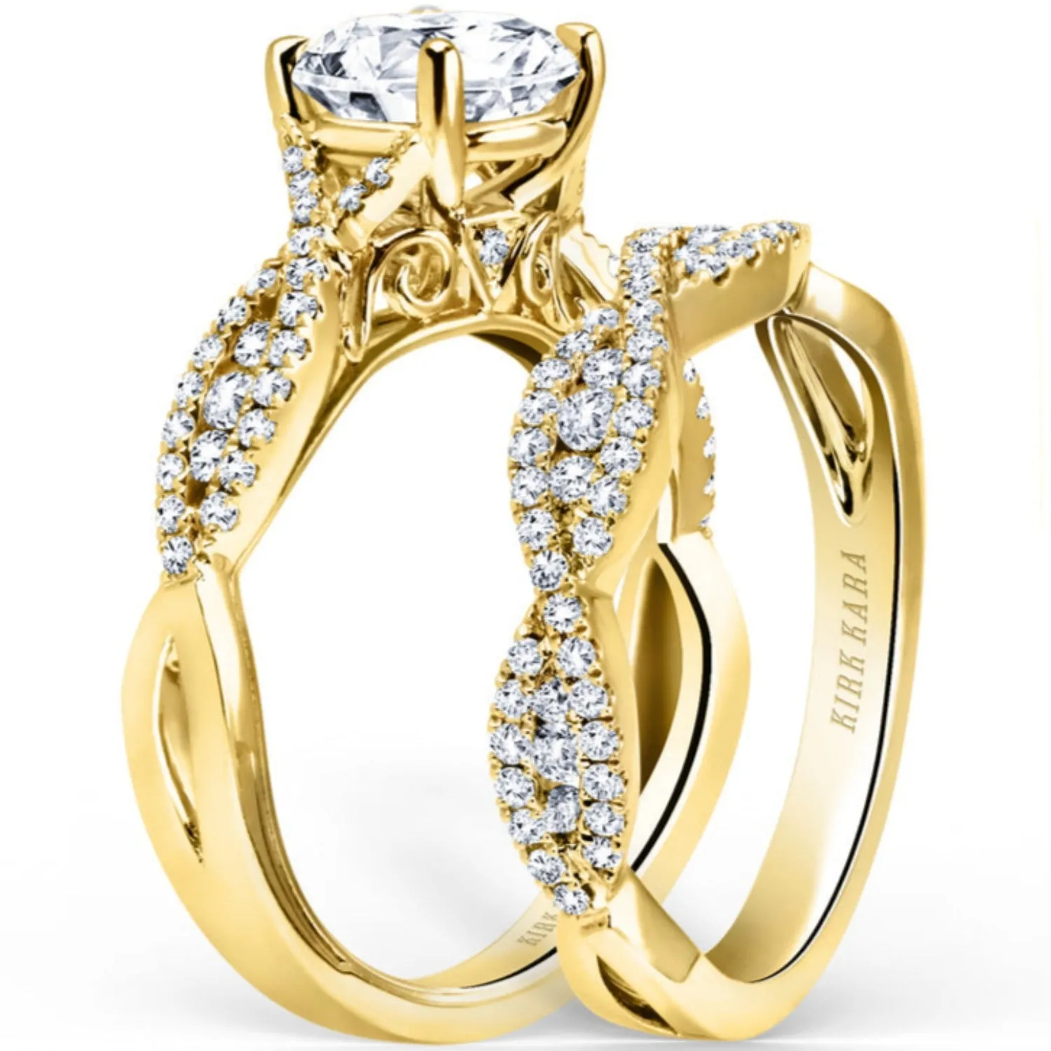 Kirk Kara "Pirouetta" Twist Diamond Wedding Band